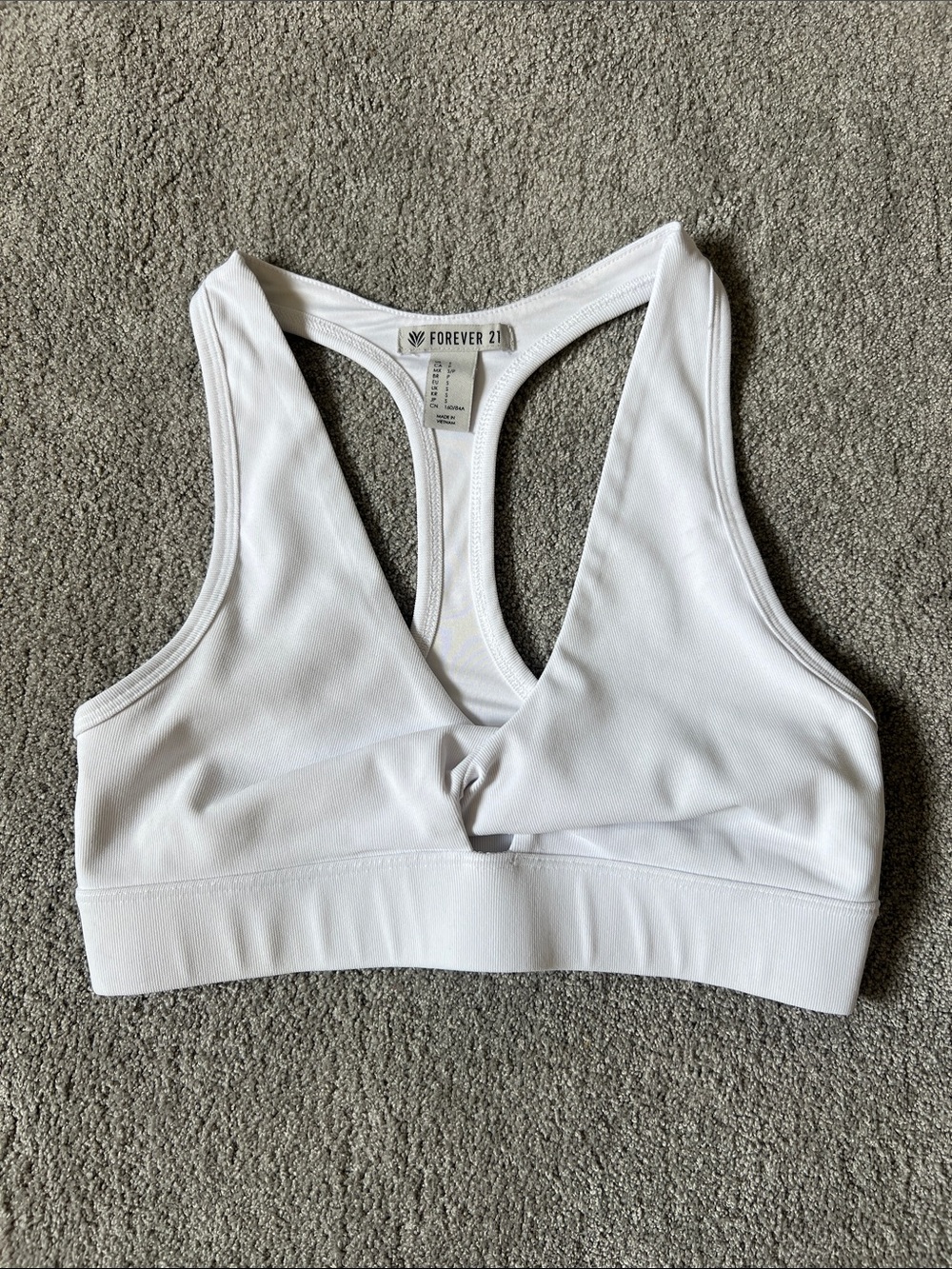 Forever 21 White Racerback Bralette